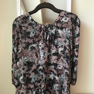 Washed Floral Blouse